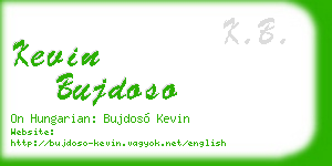 kevin bujdoso business card
